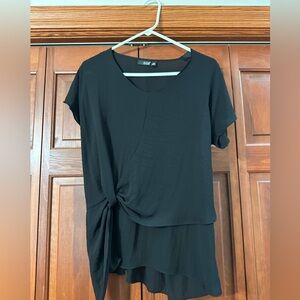 Alfani Black Twist Front Blouse